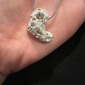 Swarovski slanted heart